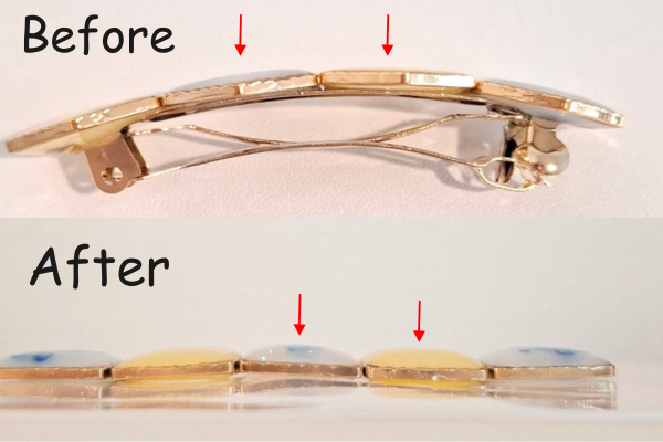 表面の厚みコントロールによる均一な艶