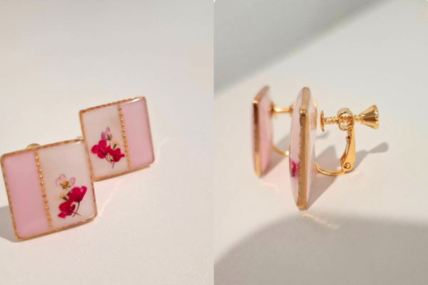 透明感のあるレジンバレッタの課題作品