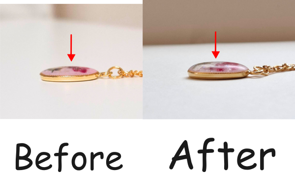 レジン表面の艶出し改善ビフォーアフター